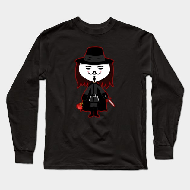 Vendetta Long Sleeve T-Shirt by sombrasblancas